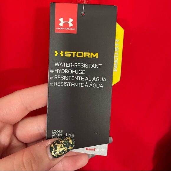 NWT Under Armour Red Zip Up Athletic Sweatshirt - Picture 3 of 5